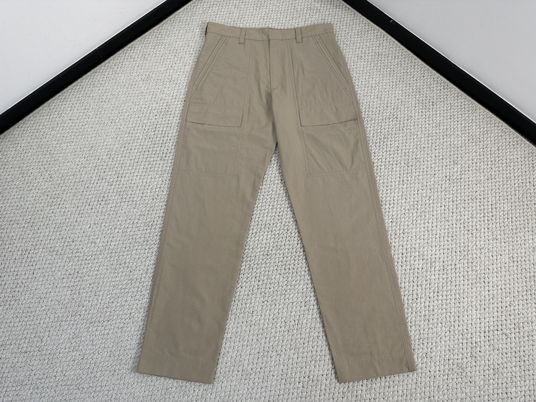 DIOR 迪奥 纯色帆布工装裤 休闲裤 长裤 裤子 卡其色 