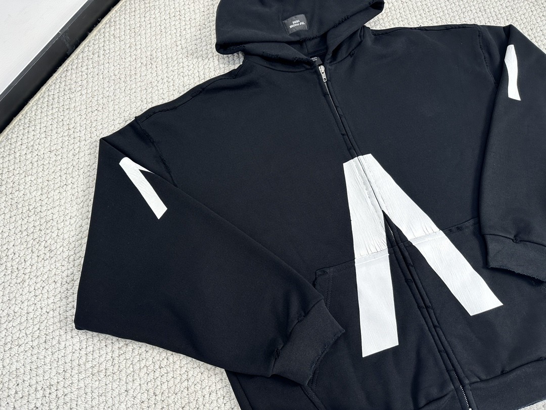 Balenciaga 巴黎世家 Apple Music 限量音乐合作系列字母印花连帽卫衣 长袖 秋冬 男女同款 黑色 744457TQVA61561