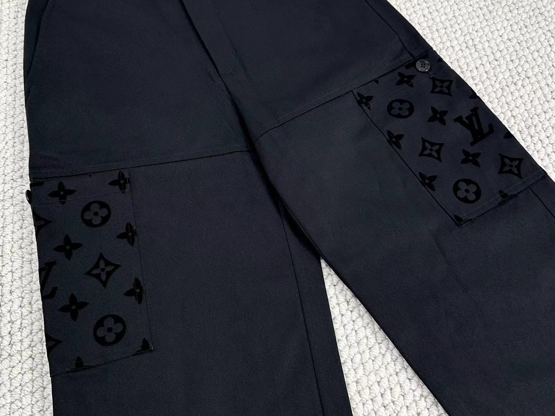 LOUIS VUITTON 路易威登 直筒工装裤 裤子 长裤 男款 黑色 