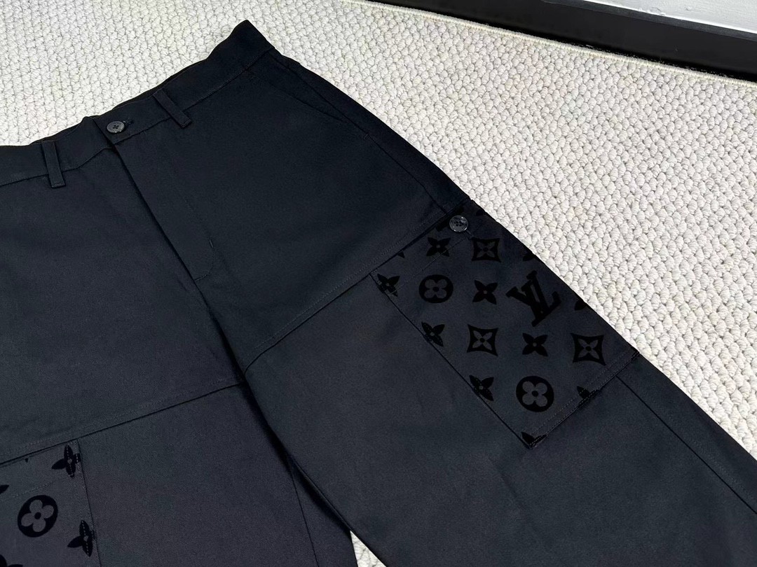 LOUIS VUITTON 路易威登 直筒工装裤 裤子 长裤 男款 黑色 