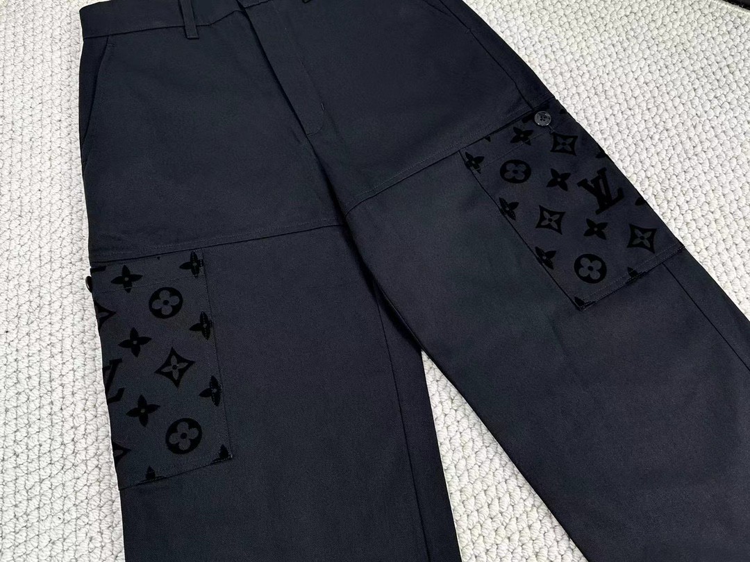 LOUIS VUITTON 路易威登 直筒工装裤 裤子 长裤 男款 黑色 