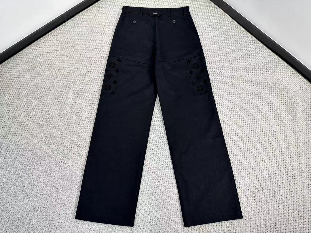 LOUIS VUITTON 路易威登 直筒工装裤 裤子 长裤 男款 黑色 