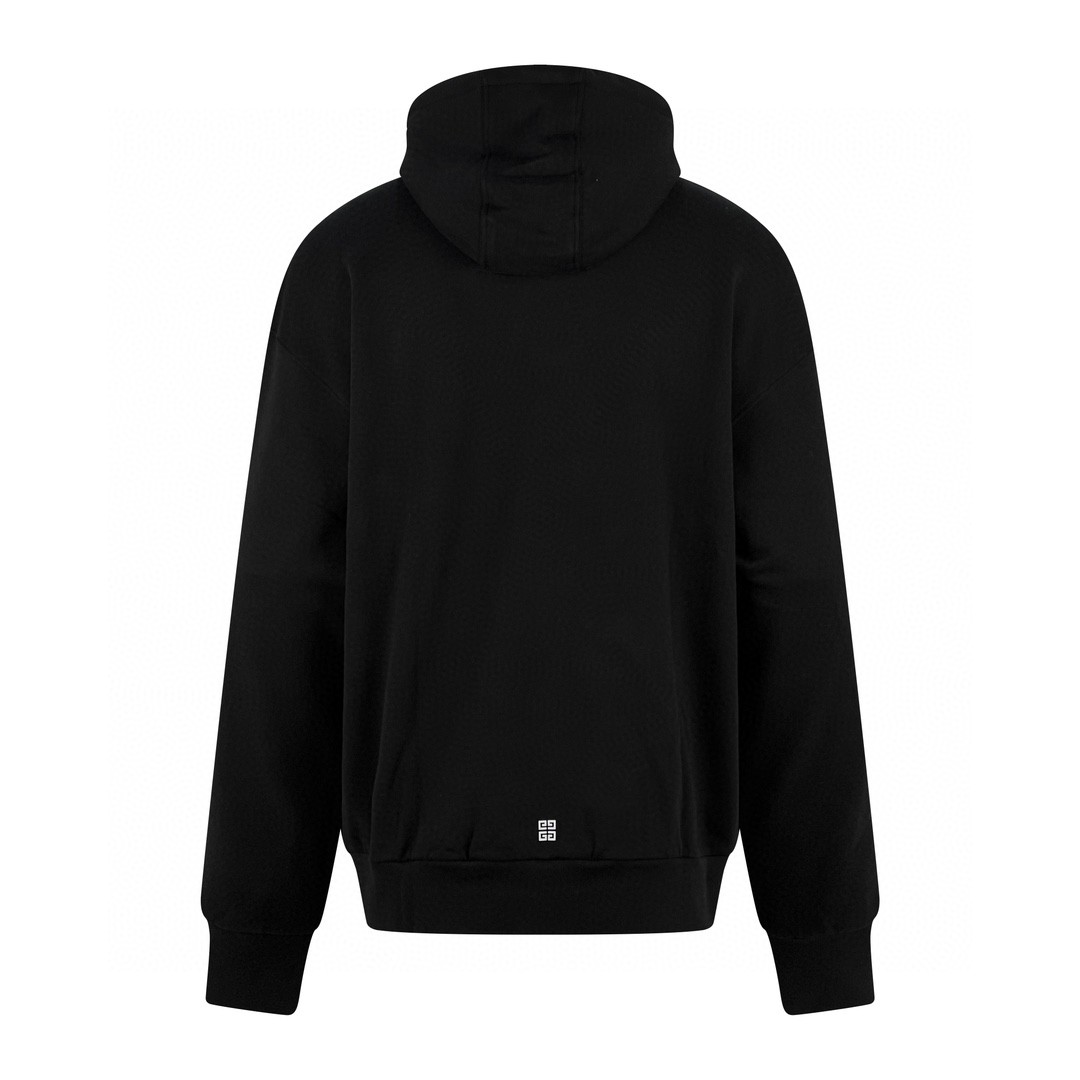Givenchy 纪梵希 闪电字母印花 连帽卫衣 套头 长袖 秋冬款 黑色 BMJOLA3YJ9-001