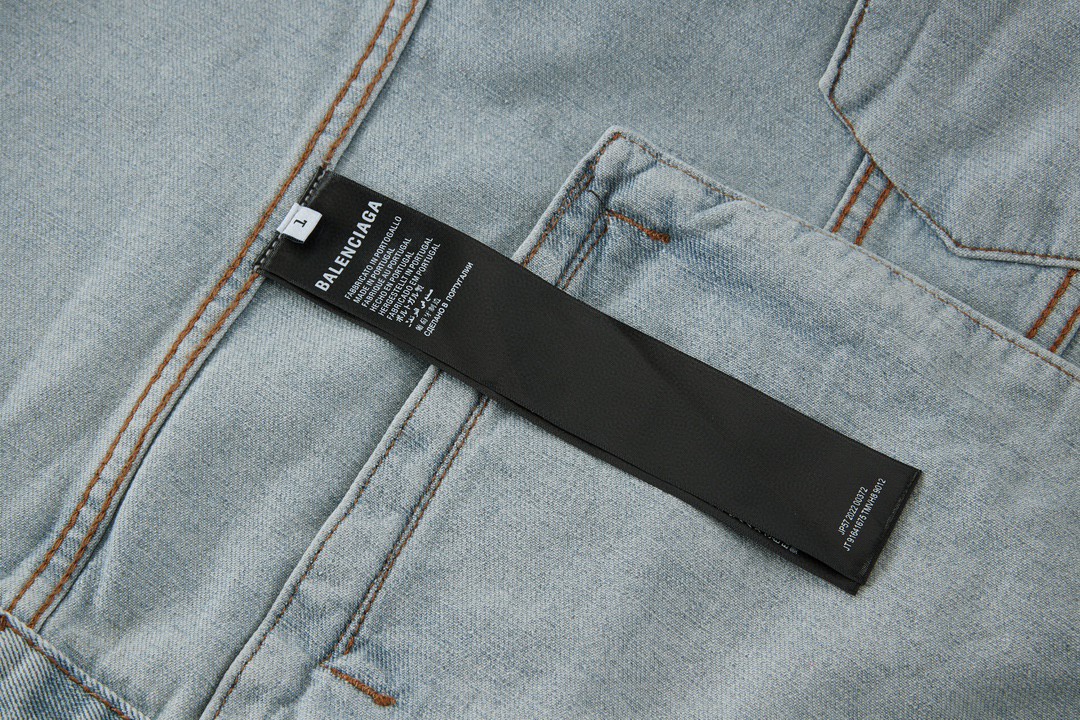 Balenciaga 巴黎世家 SS24 Logo字母标识 牛仔外套 牛仔衣 夹克 秋冬 蓝色