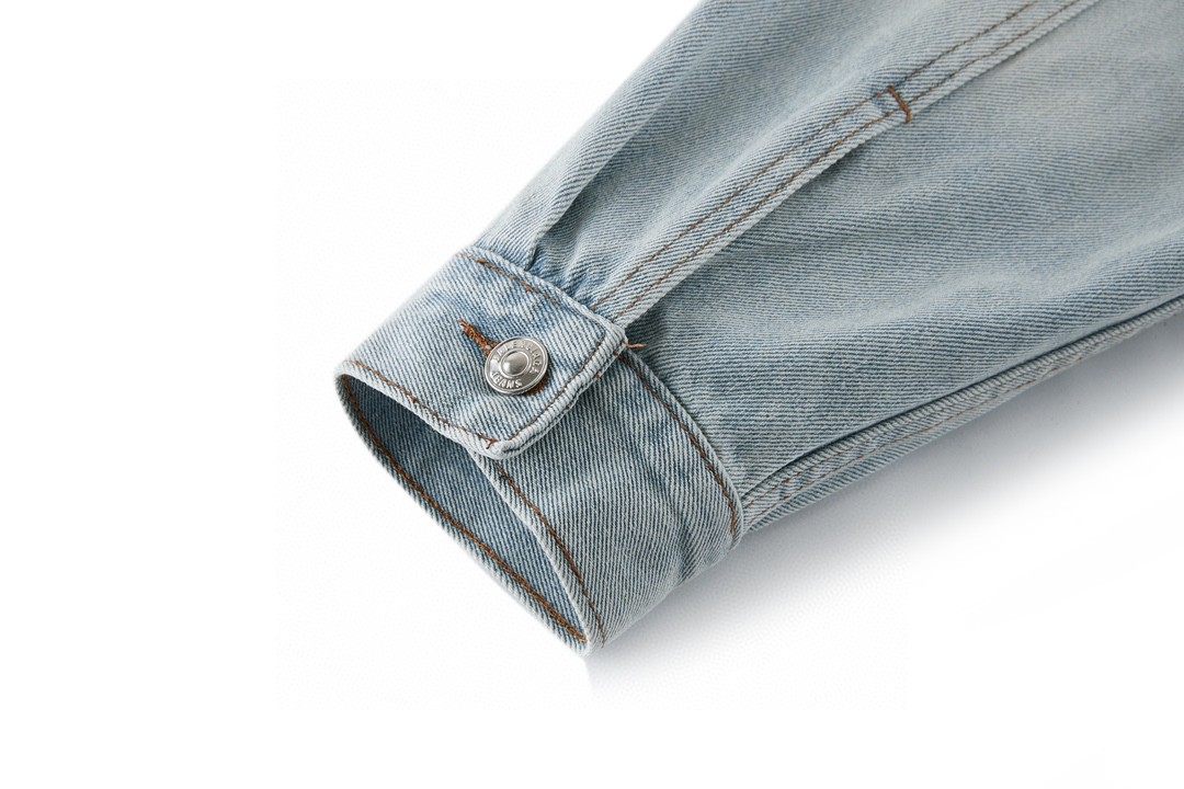 Balenciaga 巴黎世家 尺码标识牛仔外套 夹克 长袖 秋冬 黑色 蓝色 767947TNW111672