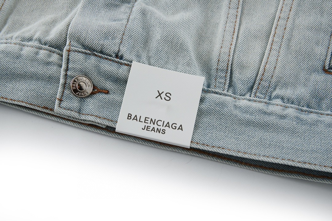 Balenciaga 巴黎世家 SS24 Logo字母标识 牛仔外套 牛仔衣 夹克 秋冬 蓝色
