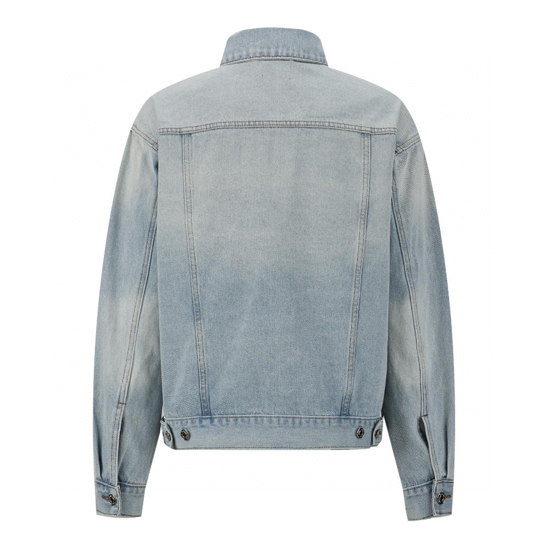 Balenciaga 巴黎世家 SS24 Logo字母标识 牛仔外套 牛仔衣 夹克 秋冬 蓝色