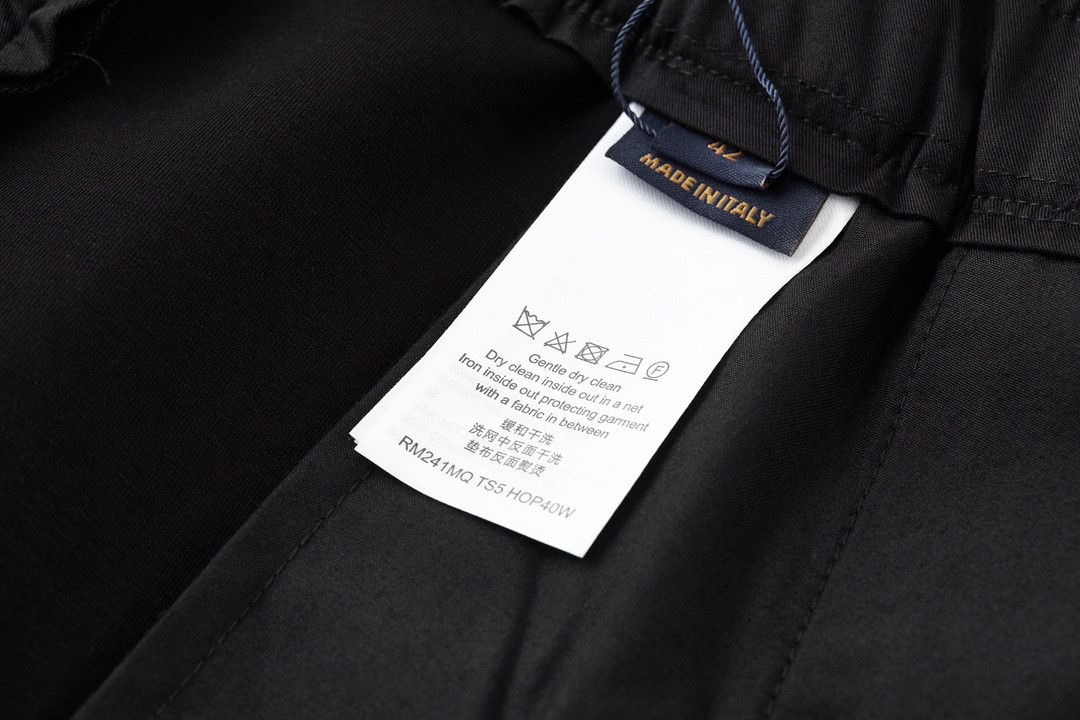 LOUIS VUITTON 路易威登 别针刺绣直筒休闲裤 裤子 长裤 男款 黑色 