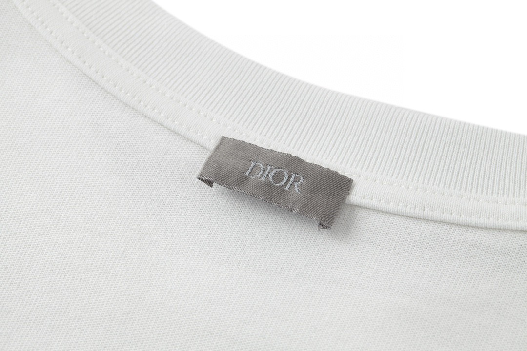 DIOR 迪奥 字母logo印花 圆领 T恤 短袖 夏季 男女同款 白色 413J640A0849-C089