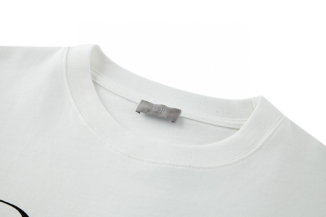 DIOR 迪奥 字母logo印花 圆领 T恤 短袖 夏季 男女同款 白色 413J640A0849-C089