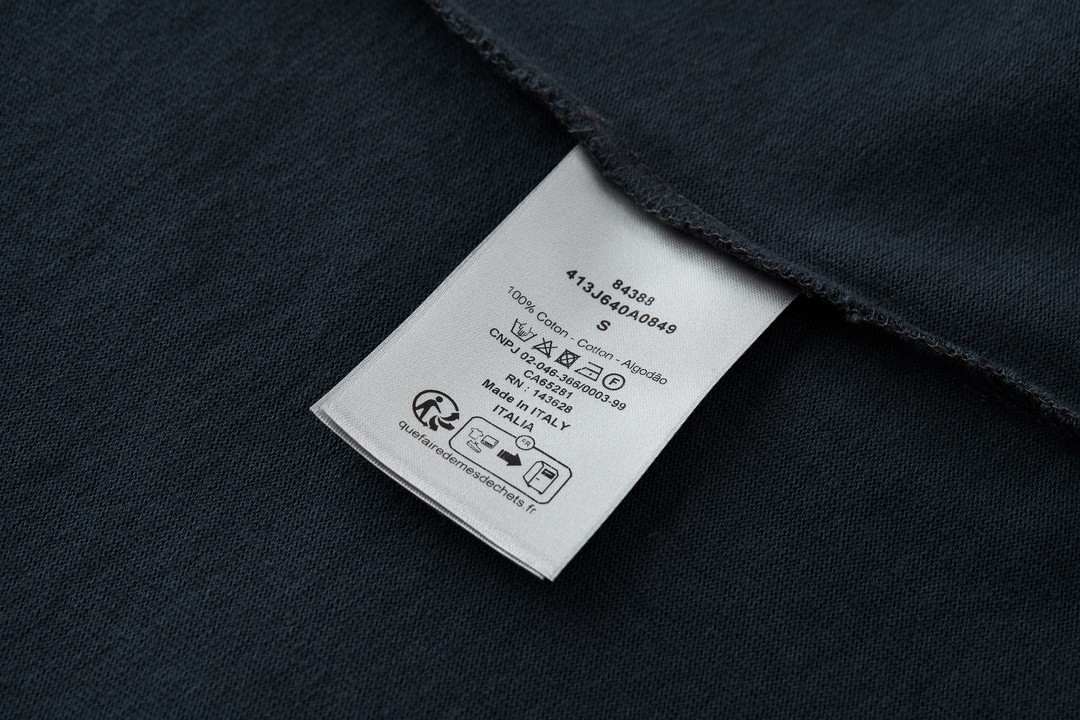 DIOR 迪奥 字母logo印花 圆领 T恤 短袖 夏季 男女同款 蓝色 413J640A0849-C580