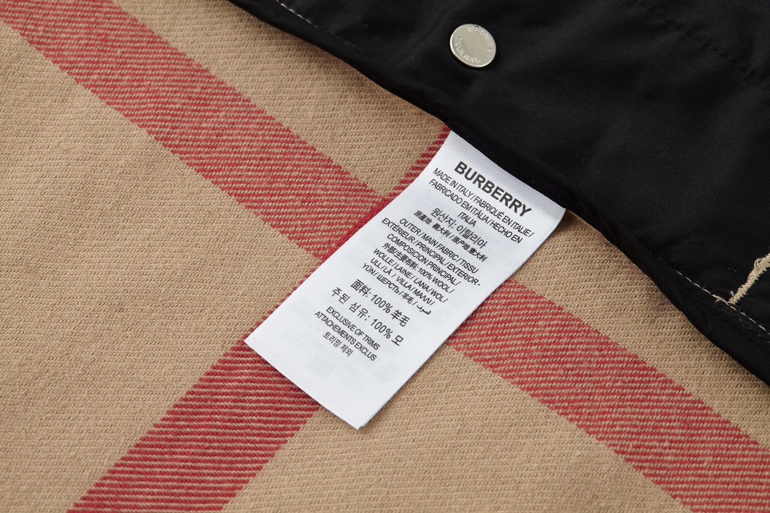 Burberry 巴宝莉 条纹图案双头拉链衬衫 夹克 长袖 外套 秋冬款 棕色 8050135