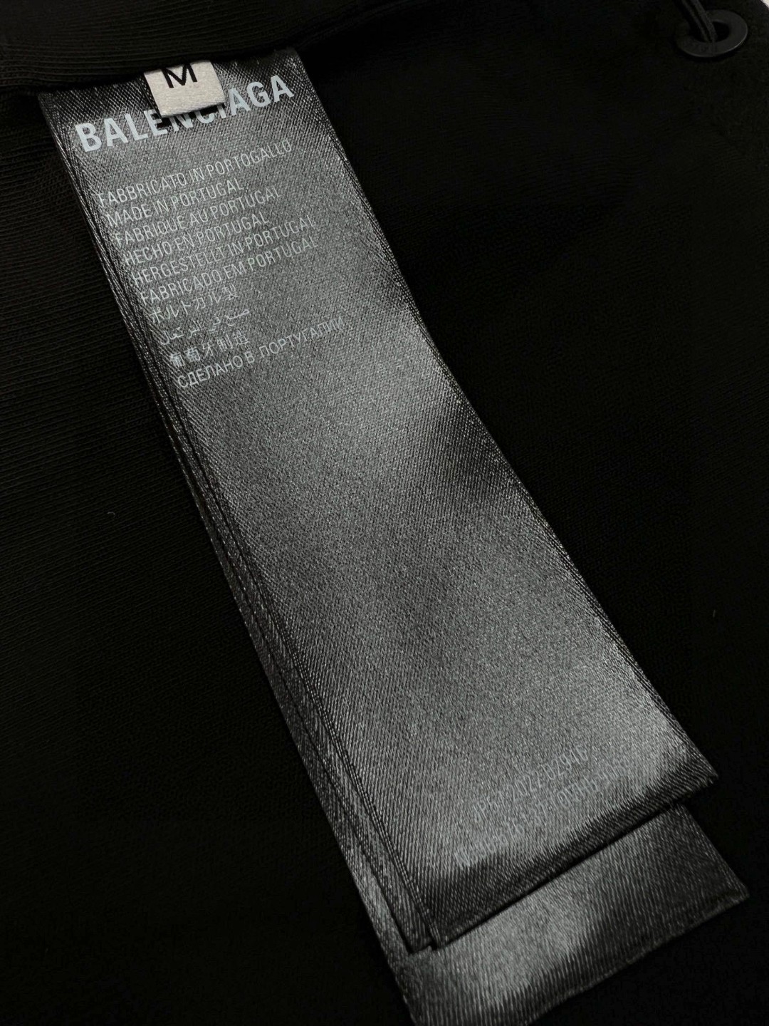 Balenciaga 巴黎世家 刺绣字母Logo拉链羊绒夹克 外套 卫衣 长袖 秋冬 黑色 