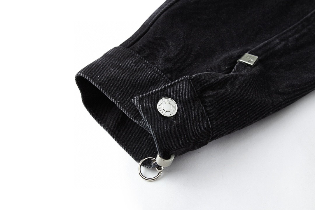 Balenciaga 巴黎世家 铆钉环扣 牛仔外套 牛仔衣 夹克 秋冬 黑色