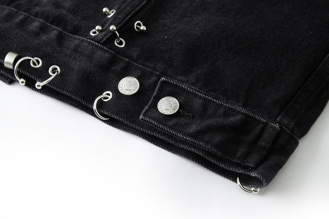 Balenciaga 巴黎世家 铆钉环扣 牛仔外套 牛仔衣 夹克 秋冬 黑色