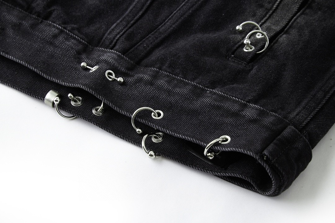 Balenciaga 巴黎世家 铆钉环扣 牛仔外套 牛仔衣 夹克 秋冬 黑色