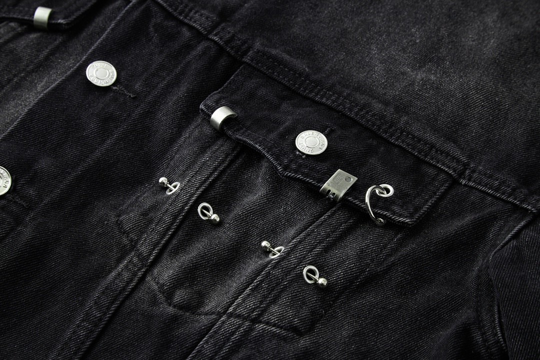 Balenciaga 巴黎世家 铆钉环扣 牛仔外套 牛仔衣 夹克 秋冬 黑色