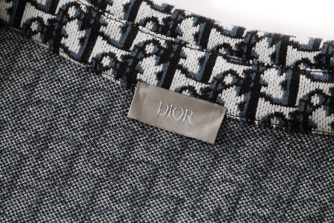 DIOR 迪奥 经典满印老花针织衬衫 长袖 外套 秋冬款 023M550AT099-C185