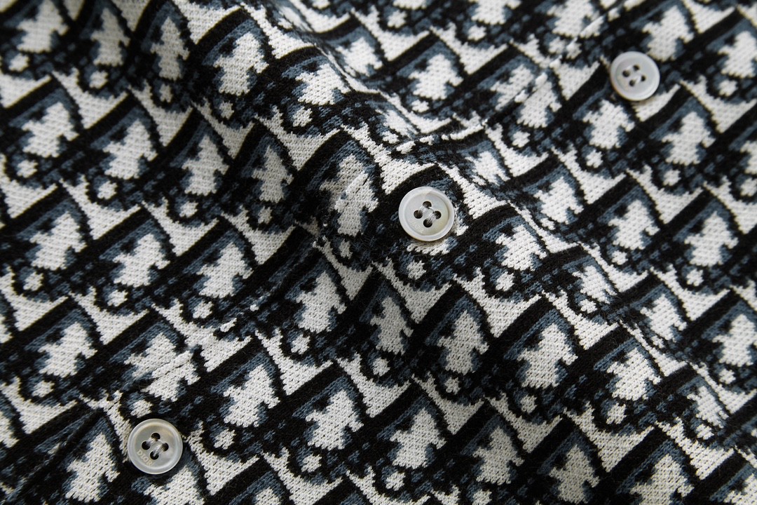 DIOR 迪奥 经典满印老花针织衬衫 长袖 外套 秋冬款 023M550AT099-C185