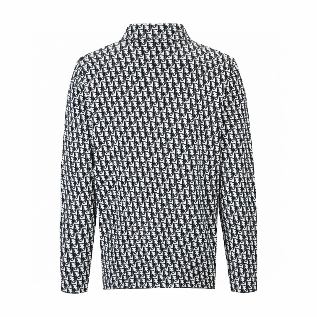 DIOR 迪奥 经典满印老花针织衬衫 长袖 外套 秋冬款 023M550AT099-C185