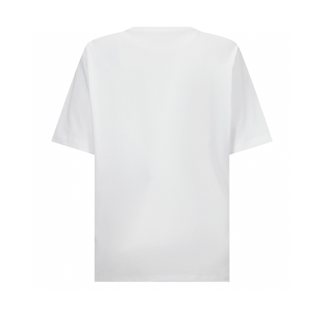 PRADA 普拉达 立体压膜字母logo圆领 短袖 T恤 男女同款 白色
