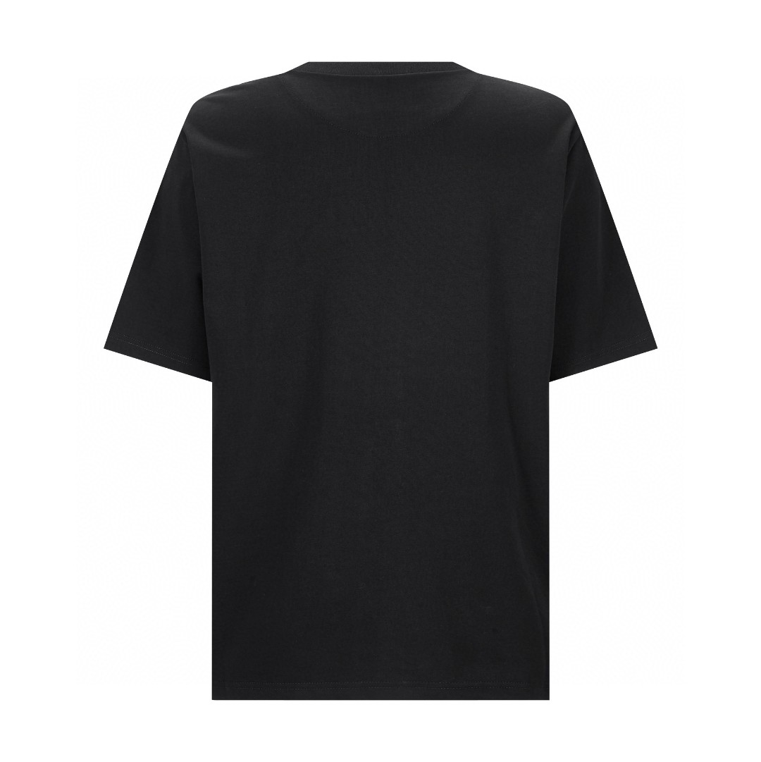 PRADA 普拉达 立体压膜字母logo圆领 短袖 T恤 男女同款 黑色