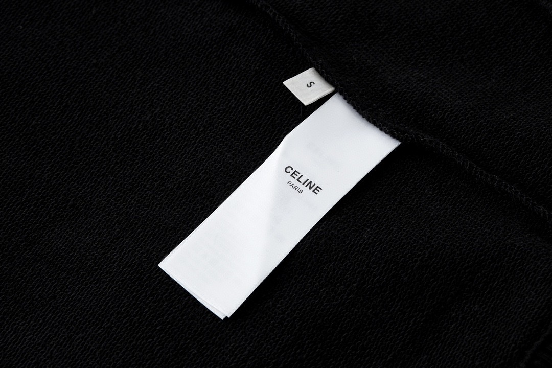 CELINE 赛琳 条纹边饰字母logo单排扣 长袖 夹克 棒球服 外套 秋冬款 黑色 