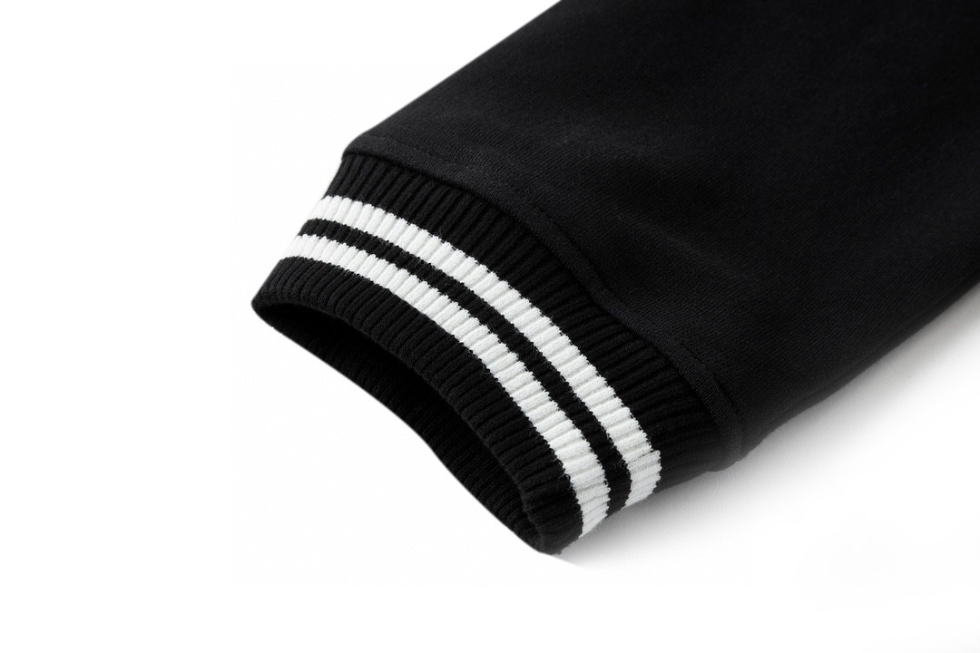 CELINE 赛琳 条纹边饰字母logo单排扣 长袖 夹克 棒球服 外套 秋冬款 黑色 