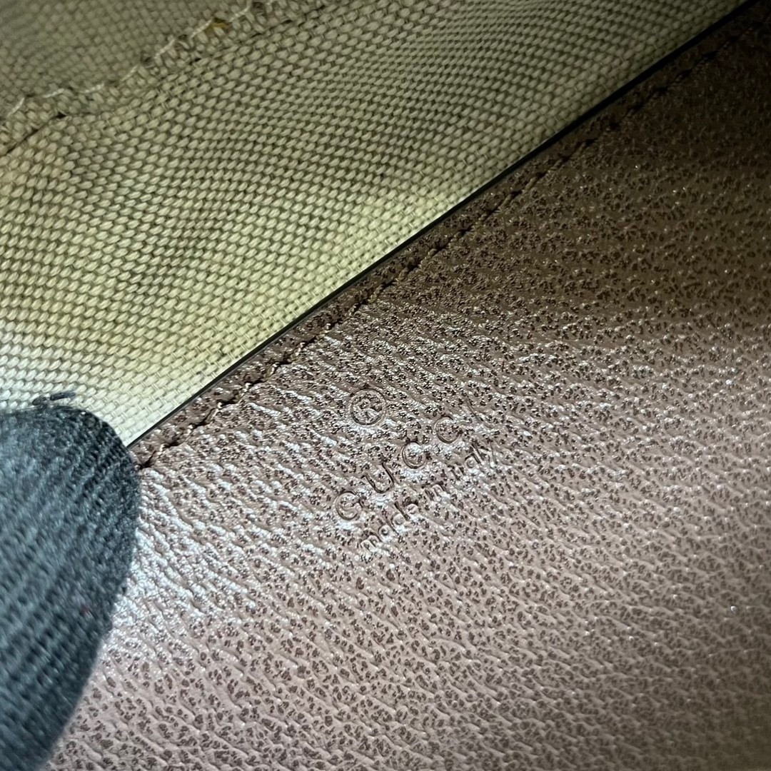 原厂皮 GUCCI 古驰 Ophidia 可拆卸调节肩带 拉链帆布拼皮革 单肩包 斜挎包 棕色 752591-FACFW-8920