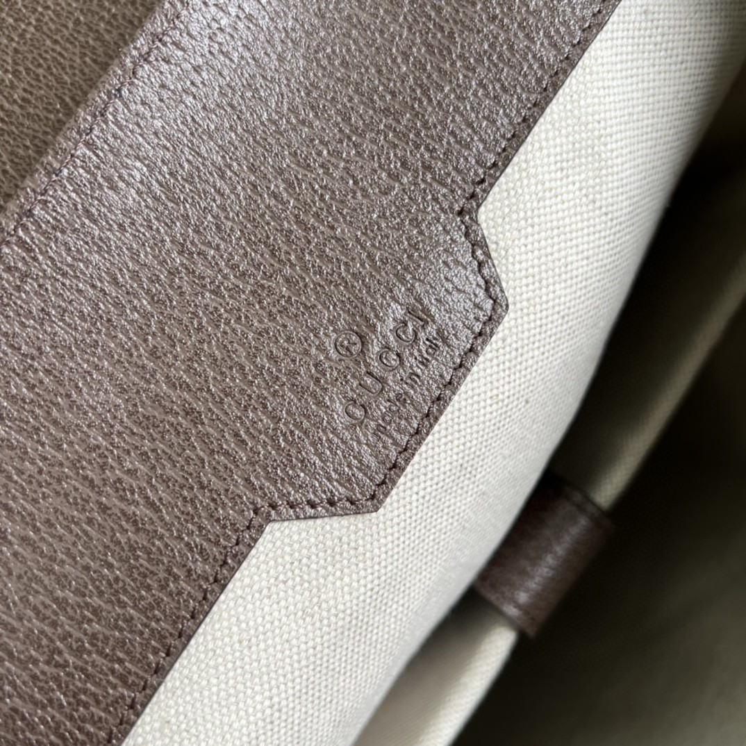 原厂皮 GUCCI 古驰 Jumbo 双G大老花Logo 帆布拼皮大容量 书包 双肩包 背包 棕色 678829-UKMEG-2569