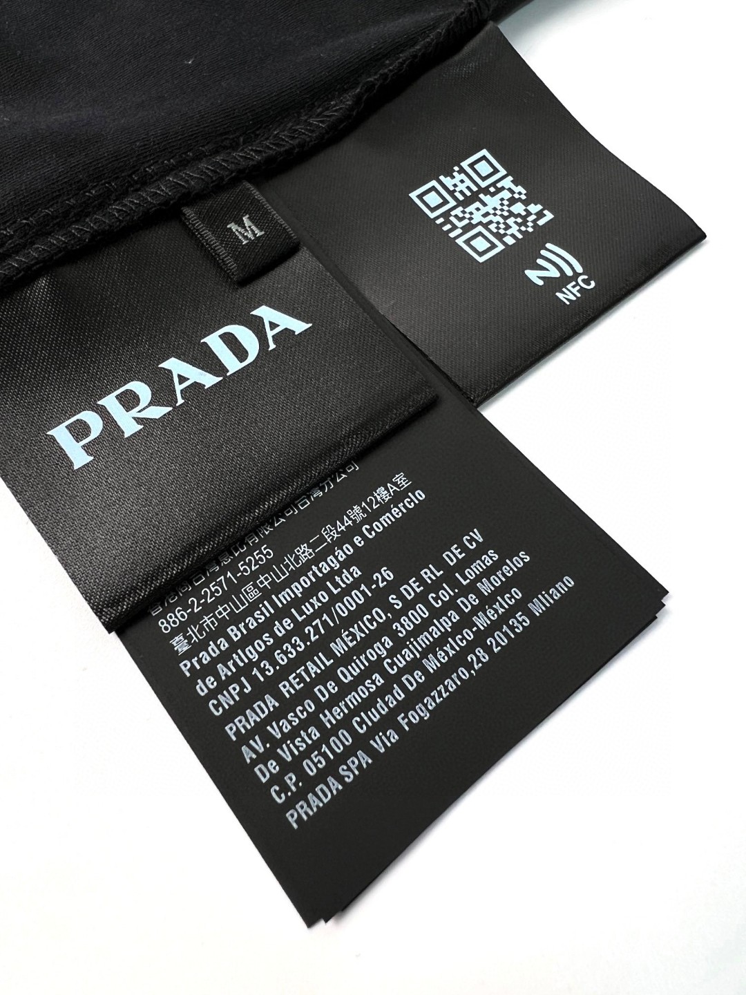 PRADA 普拉达 纯色三角徽标圆领 短袖 T恤 男女同款 黑色 UJN83-7240-F0002-S-231