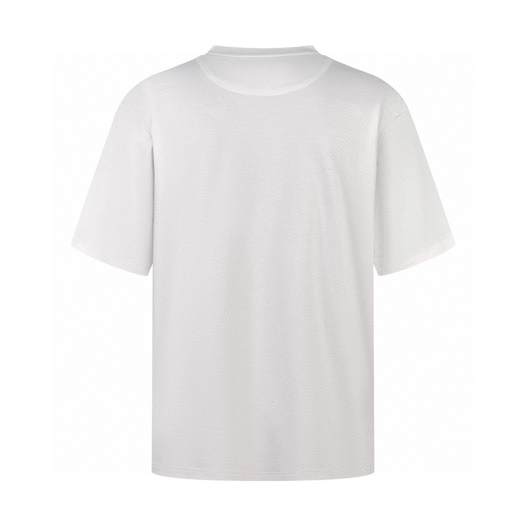 PRADA 普拉达 纯色三角徽标圆领 短袖 T恤 男女同款 白色