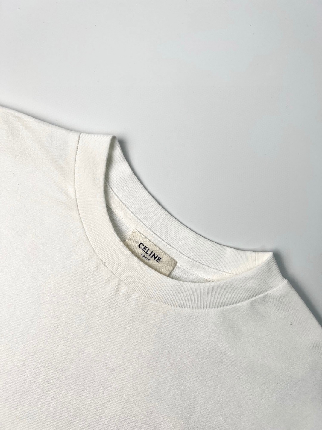 CELINE 赛琳 纯色刺绣徽标 T恤 圆领 短袖 夏款 男女同款 白色 2X04I671Q-01OB
