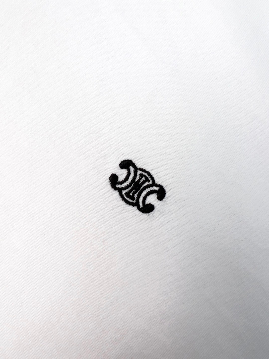 CELINE 赛琳 纯色刺绣徽标 T恤 圆领 短袖 夏款 男女同款 白色 2X04I671Q-01OB