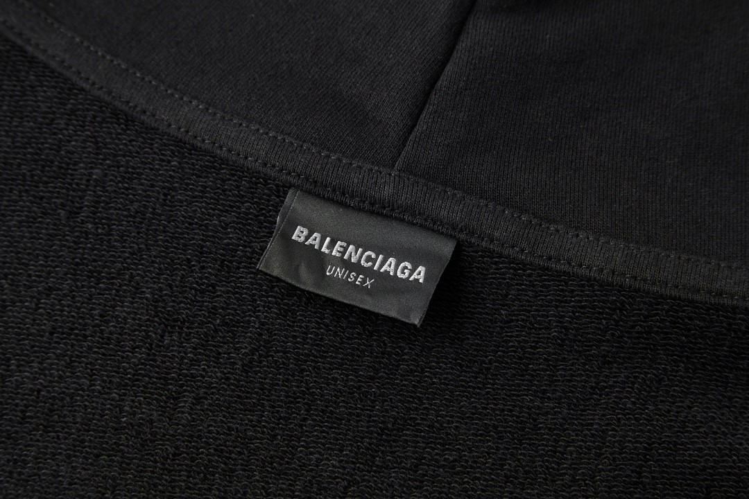 Balenciaga 巴黎世家 情人节光盘碟片 连帽卫衣 套头卫衣 长袖 秋冬 黑色