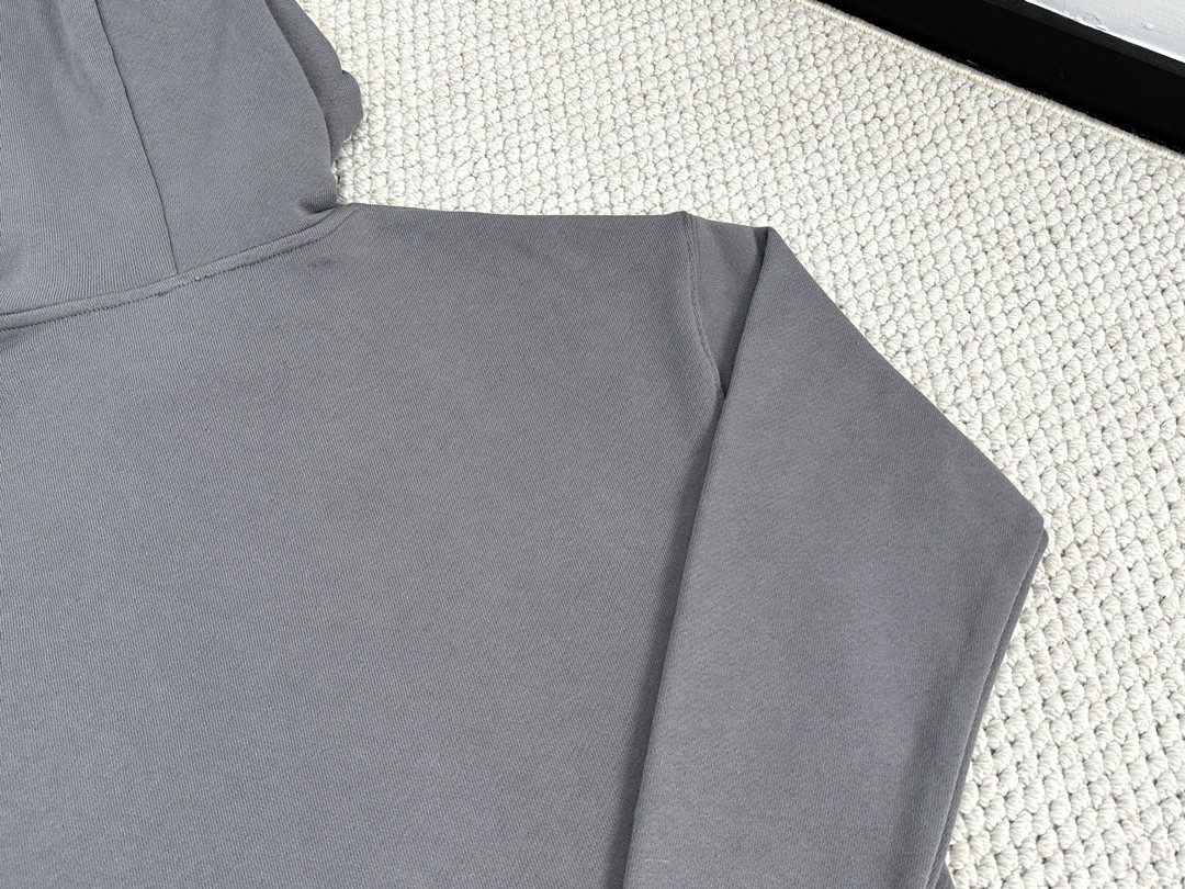 Loewe 罗意威 SS24 Logo字母刺绣连帽卫衣 长袖 秋冬 灰色 H526Y25X39-1300