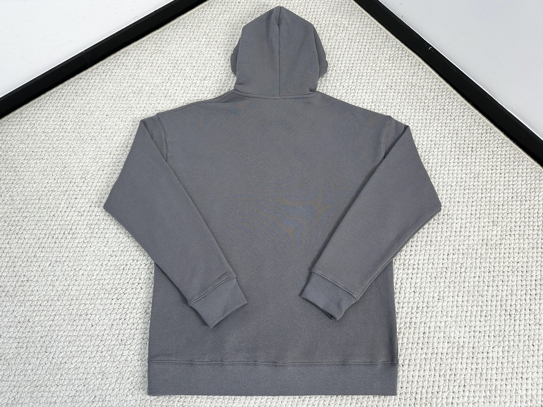 Loewe 罗意威 SS24 Logo字母刺绣连帽卫衣 长袖 秋冬 灰色 H526Y25X39-1300