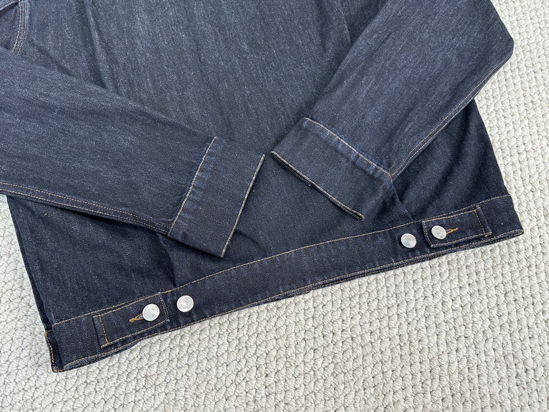 DIOR 迪奥 SS24 明线单排扣牛仔外套 长袖 秋冬款 蓝色 413D484A356X-C540