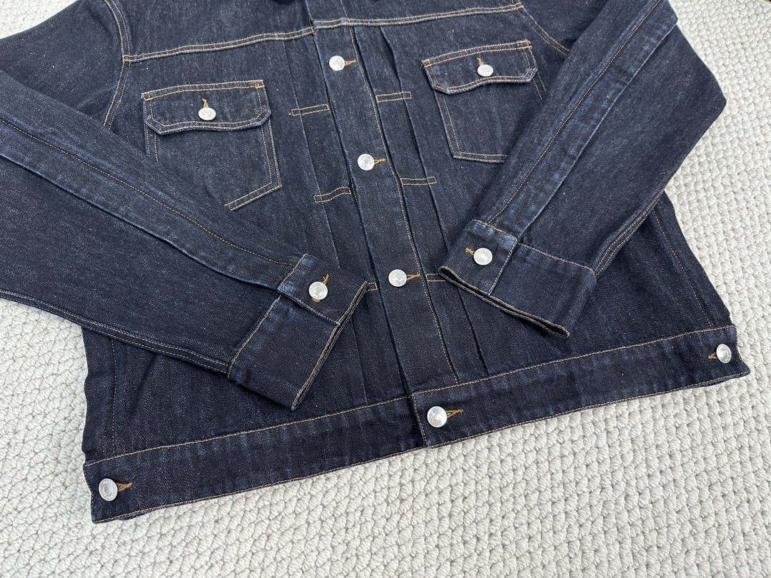 DIOR 迪奥 SS24 明线单排扣牛仔外套 长袖 秋冬款 蓝色 413D484A356X-C540