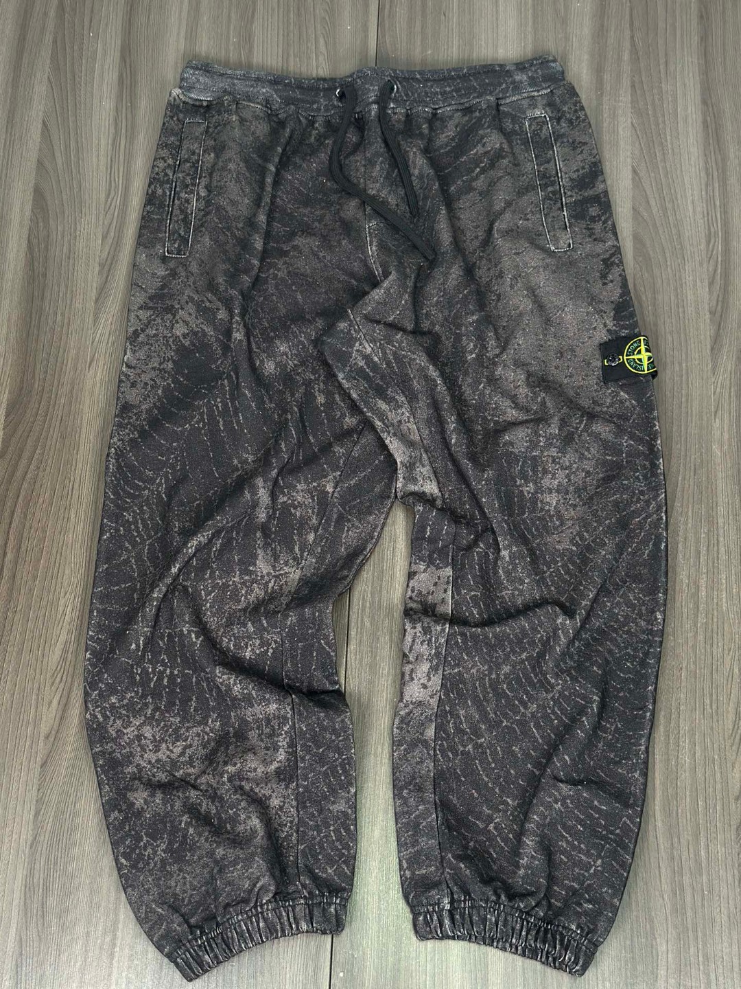 Supreme STONE ISLAND FW23 联名款 WEEK10 SWEATPANT 蜘蛛网印花收脚运动裤 休闲裤 长裤 黑色 SUP-FW23-173