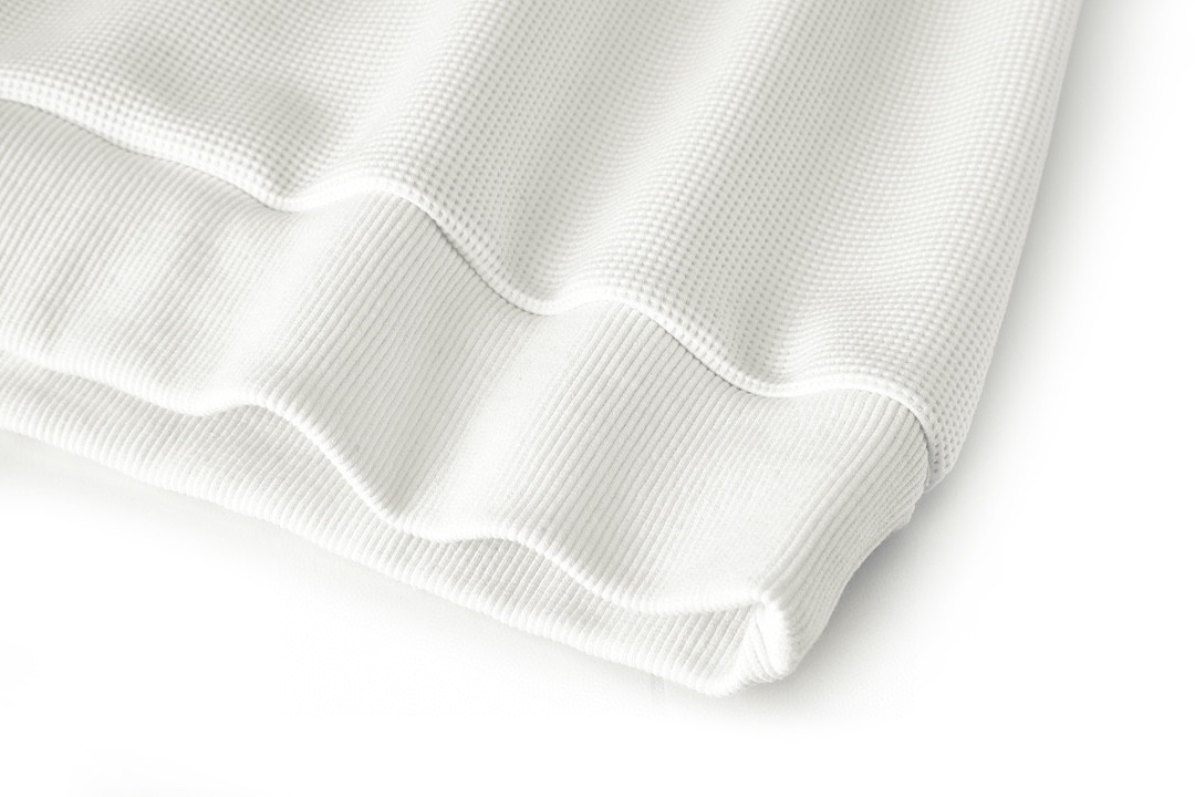 PRADA 普拉达 半拉链华夫格徽标卫衣 长袖 圆领 套头 秋冬卫衣 男女同款 白色