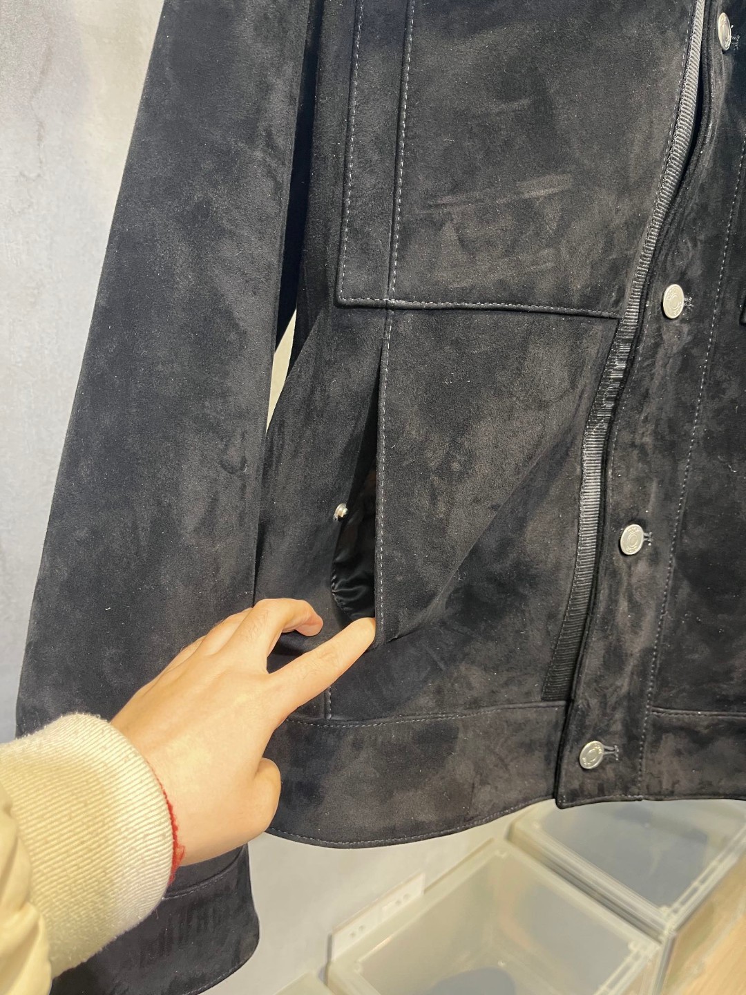 高定系列 Dior 迪奥 摇粒绒毛领拉链夹克 外套 长袖 保暖 黑色