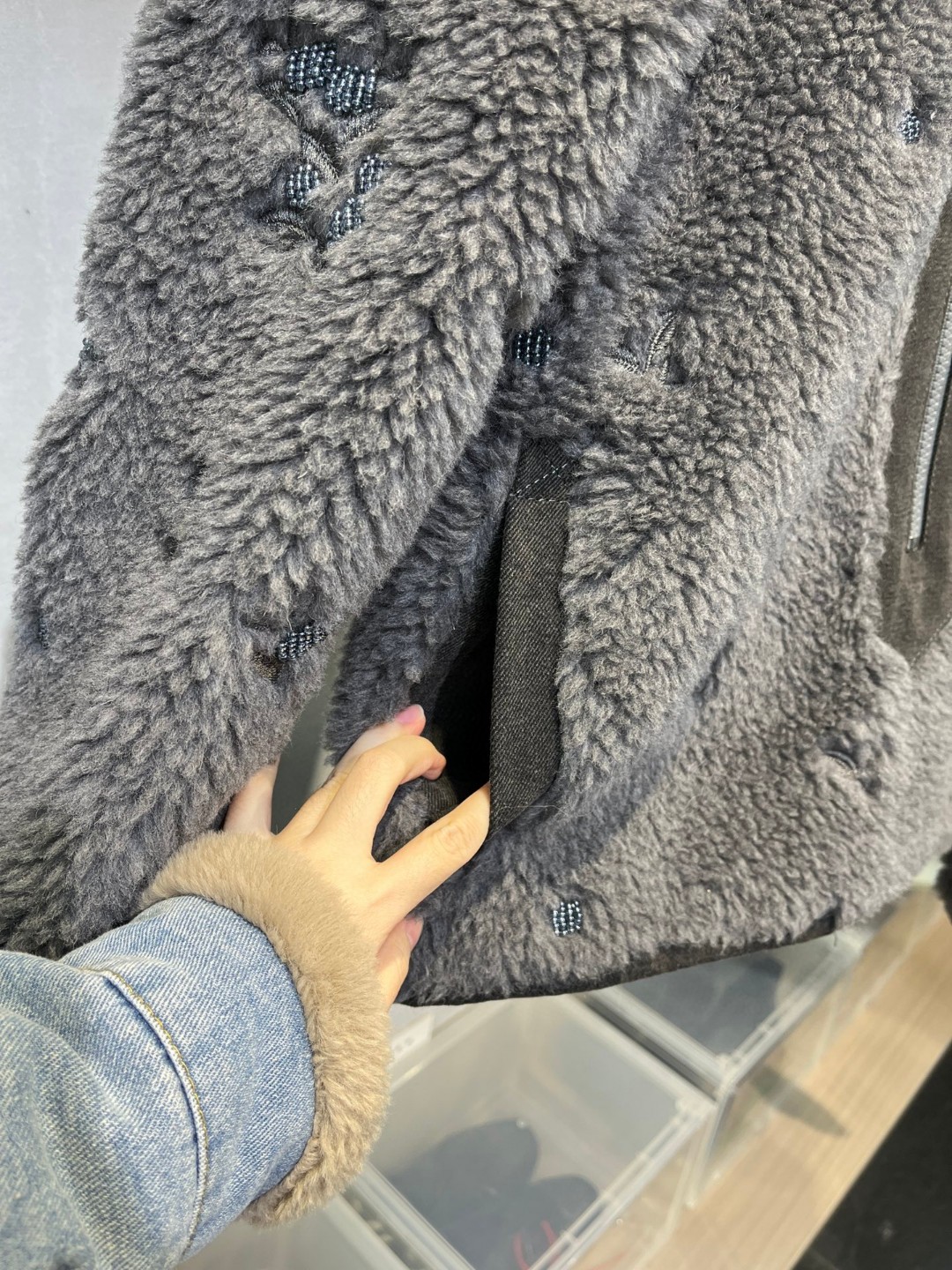 高定系列 Dior 迪奥 植物花卉半拉链立领夹克 卫衣 外套 长袖 保暖 灰色