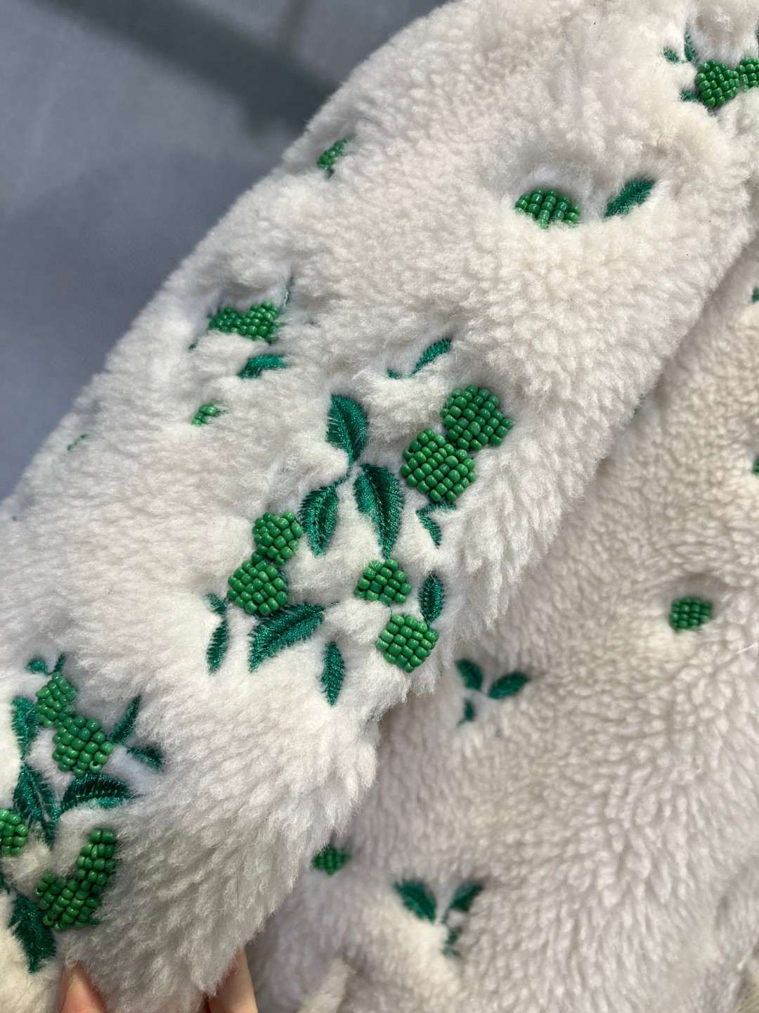 高定系列 Dior 迪奥 植物花卉半拉链立领夹克 卫衣 外套 长袖 保暖 米色