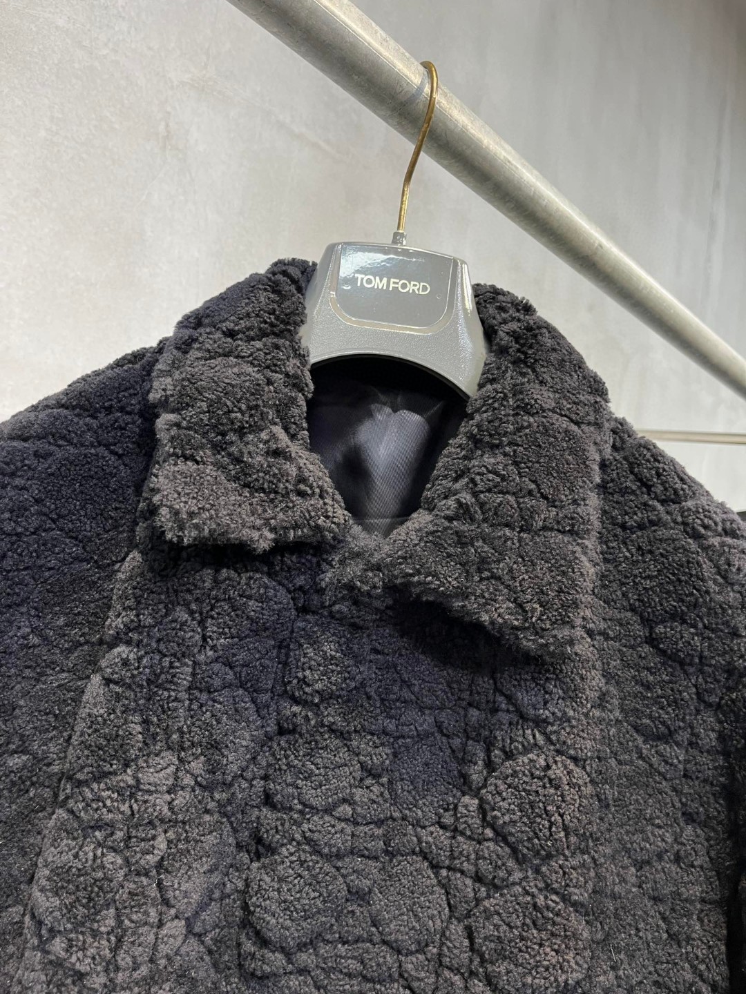 高定系列 Dior 迪奥 菱格缝线羊毛 外套 长袖 保暖 黑色