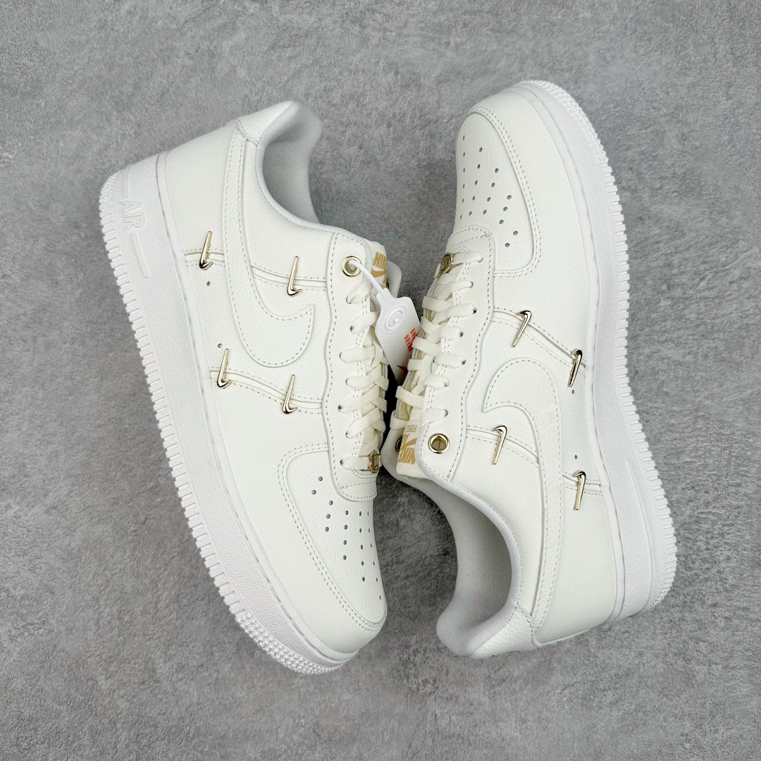 Nike Air Force 1 Low Mini Gold 白金四钩 低筒 板鞋 休闲鞋 防滑耐磨 运动鞋 波鞋 白色 FV3654-111