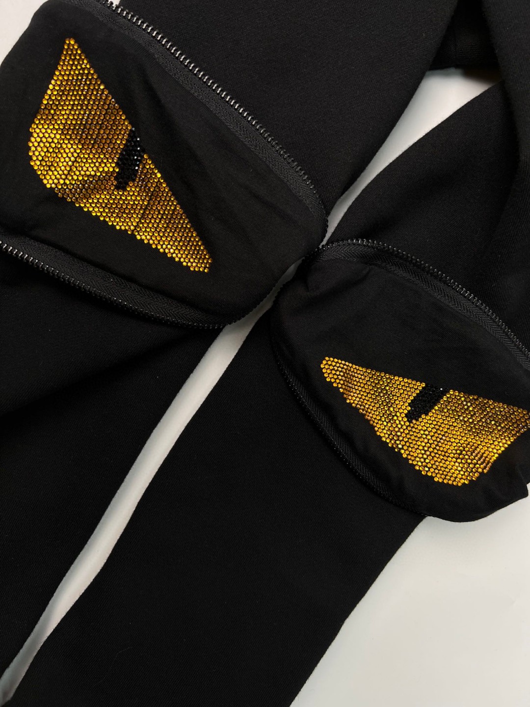 FENDI 芬迪 小怪兽 圆领卫衣 长袖 套头 黑色 FY1033ACNBF0QA1