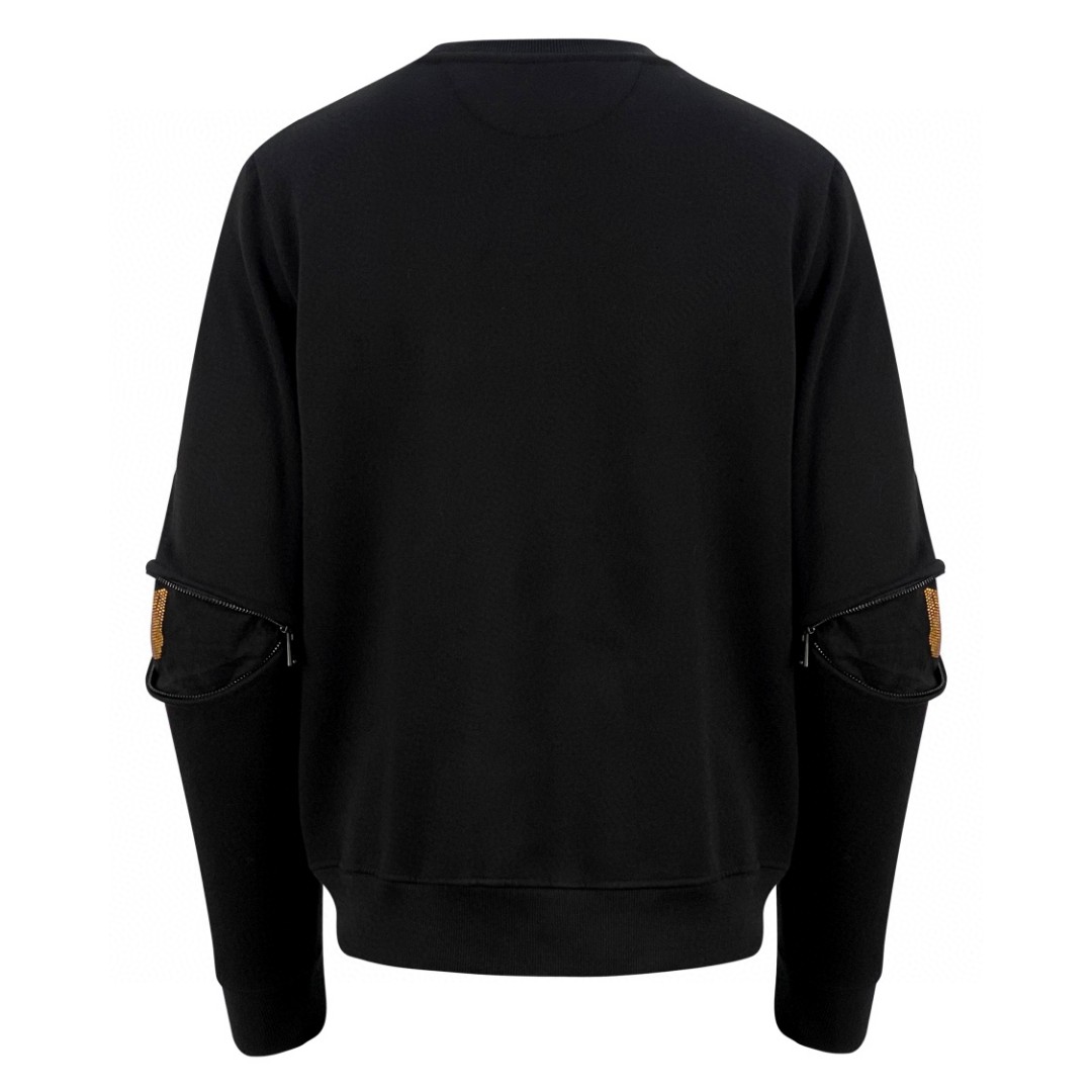 FENDI 芬迪 小怪兽 圆领卫衣 长袖 套头 黑色 FY1033ACNBF0QA1