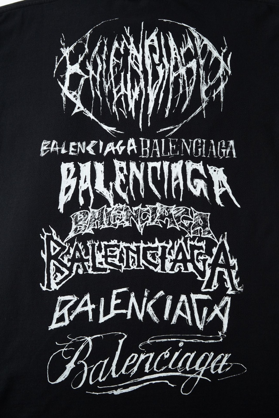 Balenciaga 巴黎世家 New Year 新年系列 字母印花 短袖 T恤 圆领 夏季 黑色 641675TPVO31569