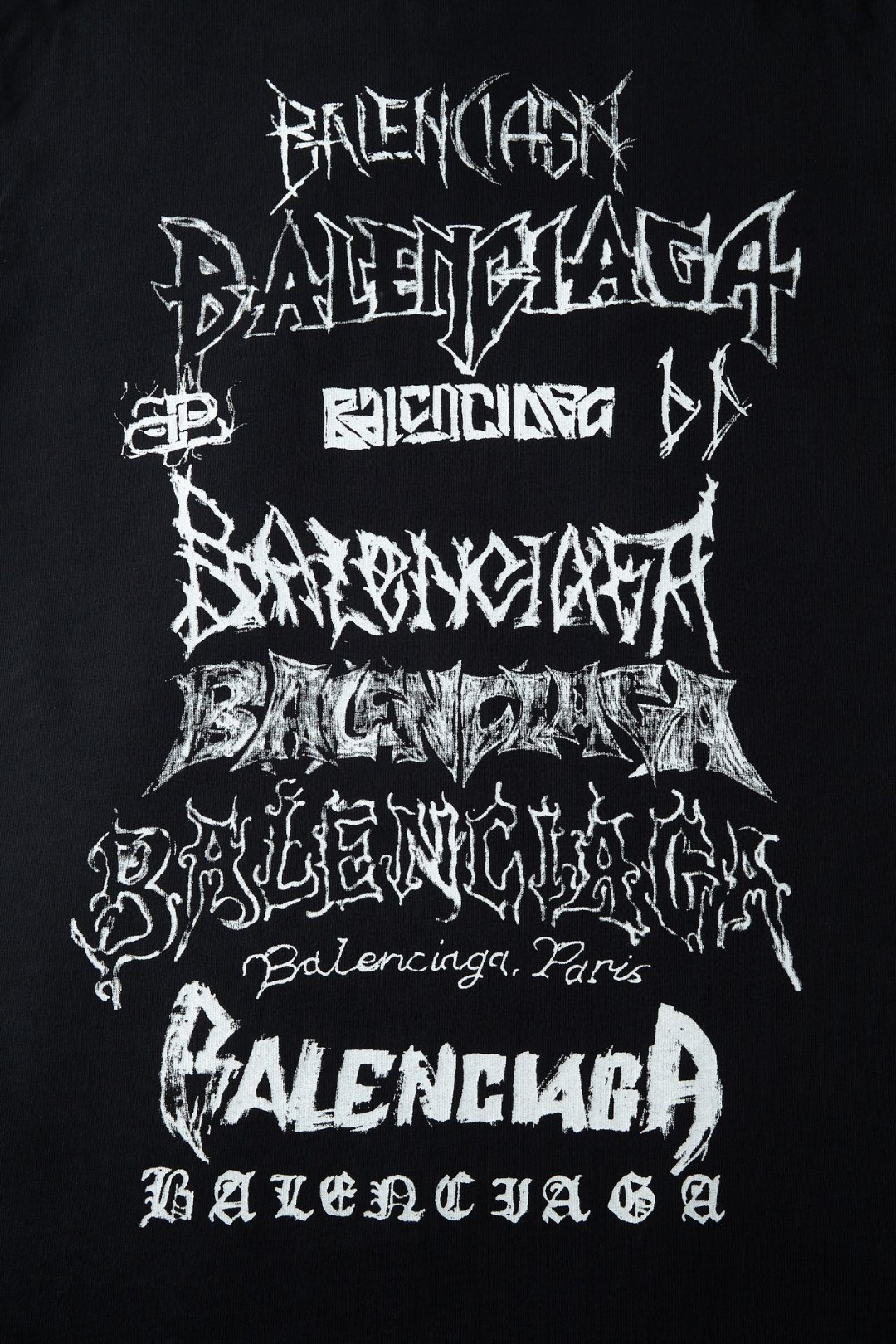 Balenciaga 巴黎世家 New Year 新年系列 字母印花 短袖 T恤 圆领 夏季 黑色 641675TPVO31569